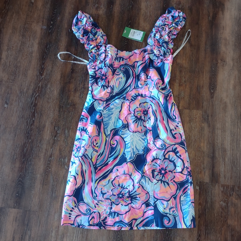Lilly Pulitzer Devina Stretch Dress Mini Sz 0 NWT